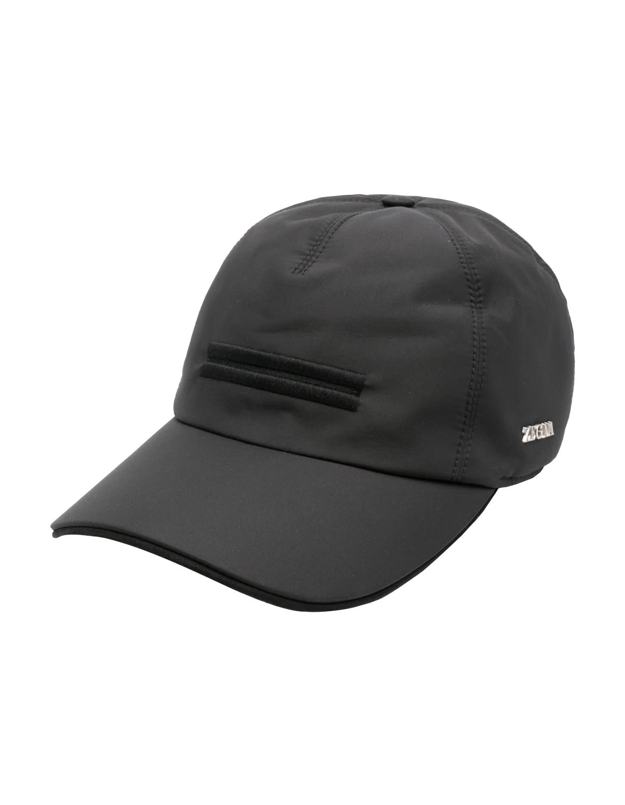 Shop Zegna Black Technical Fabric Baseball Cap