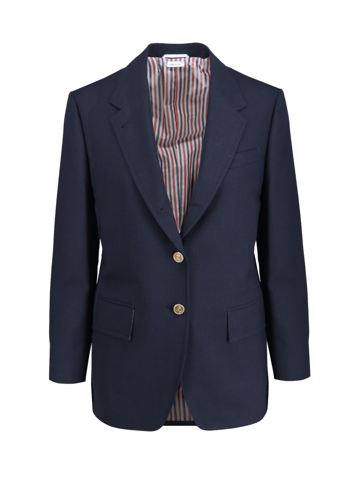 Shop Thom Browne Wool Jacket In Blue