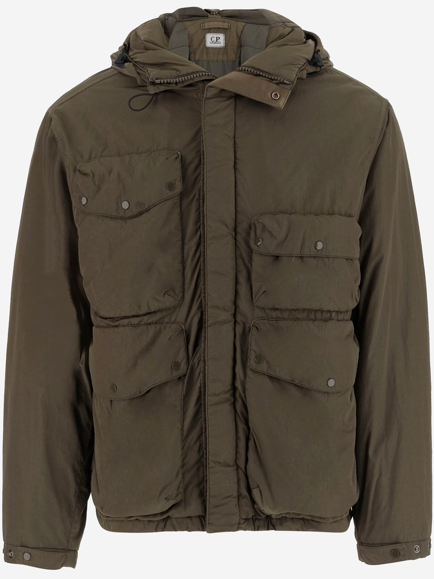 C.p. Company Flatt Nylon Goggle Jacket In Green
