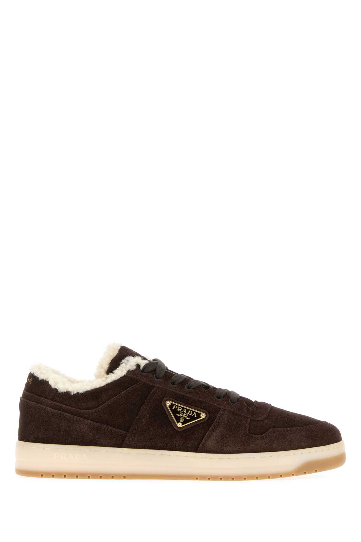 Prada Downtown Low-top Sneakers In Brown