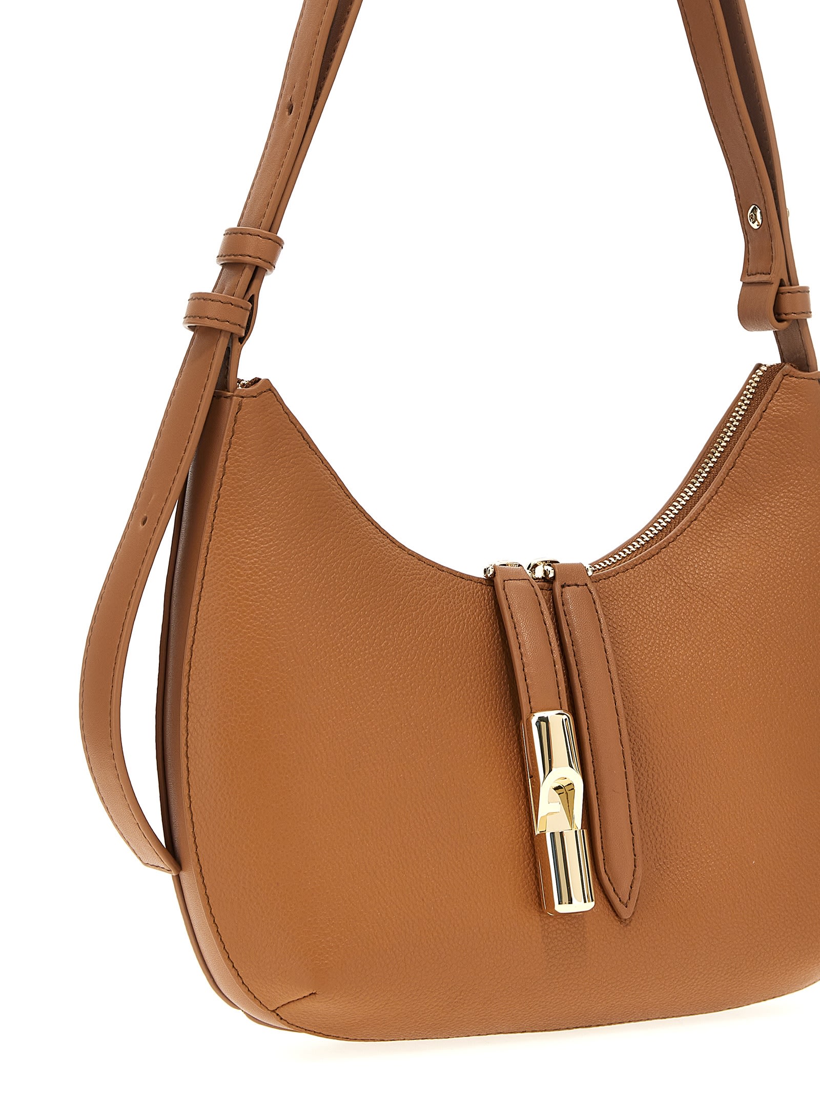 Furla Goccia S Shoulder Bag In Brown