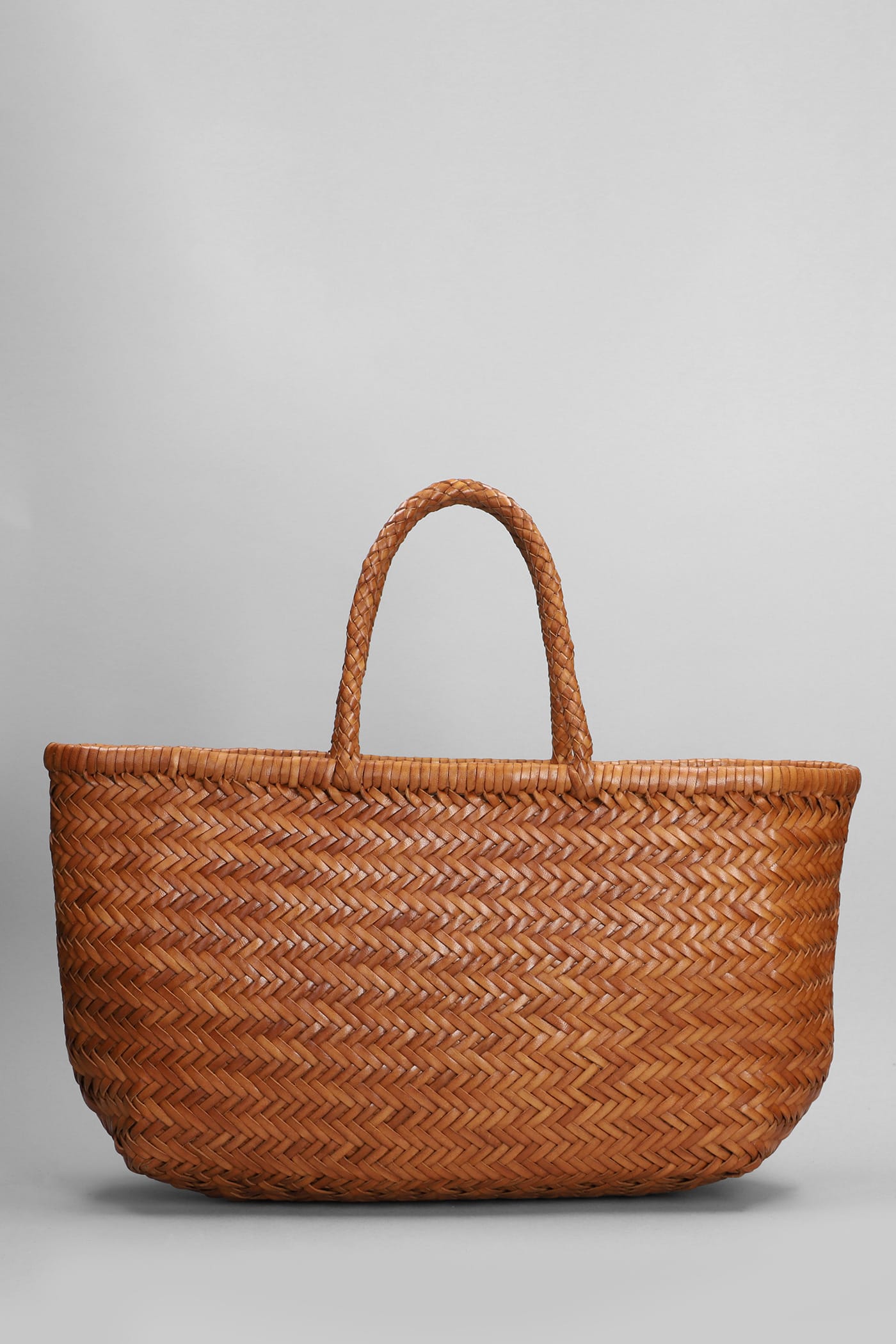 Bamboo Triple Jump Tote In Leather Color Leather