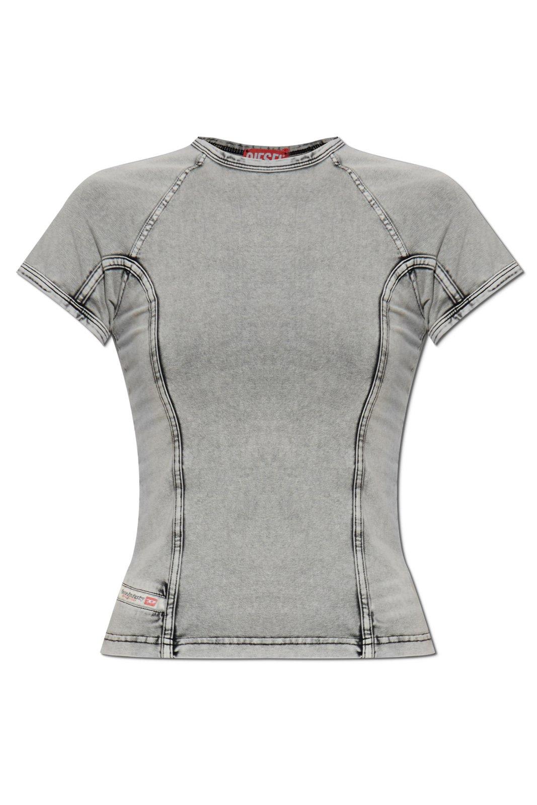 T-lynne Denim-effect Top