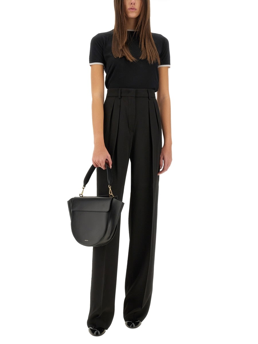 Sportmax Pants In Cotton Blend In Black