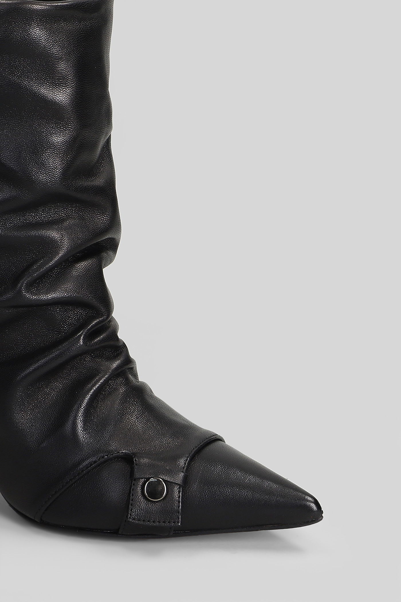 The Seller Low Heels Ankle Boots In Black Leather In Black