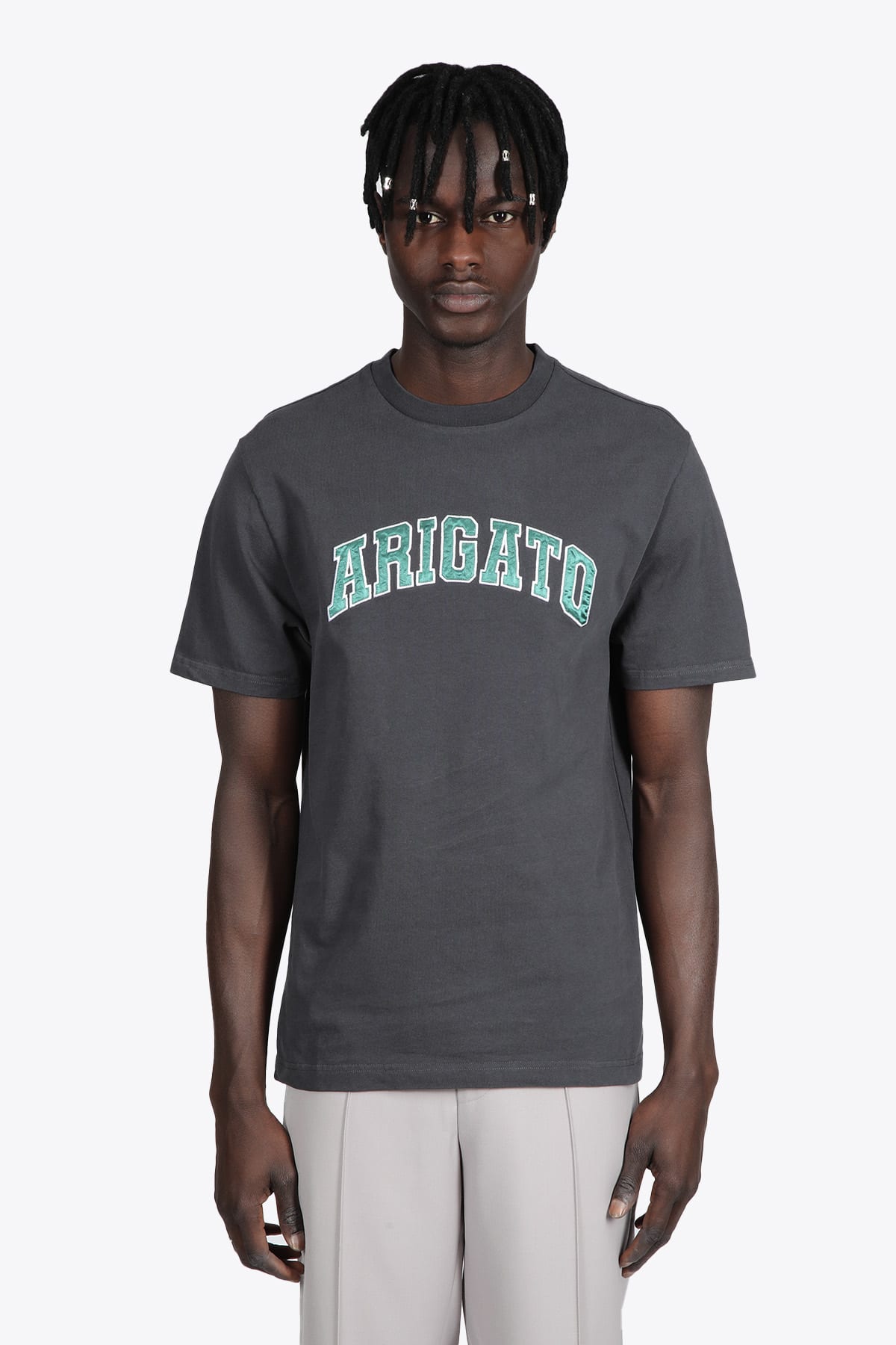 Axel Arigato College Logo T-shirt Faded black cotton t-shirt with logo - College Logo T-shirt
