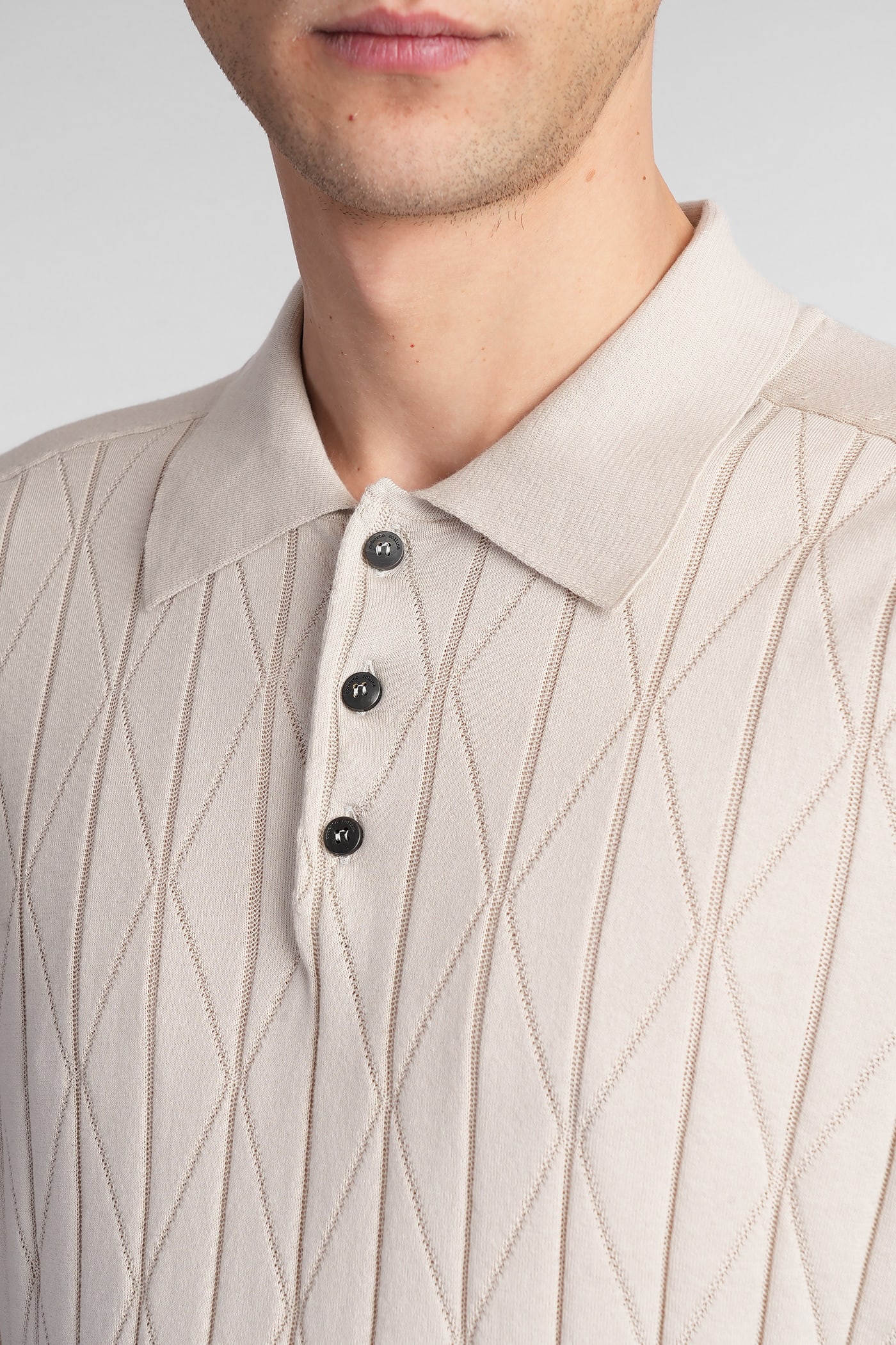 Roberto Collina Polo In Beige Cotton In Beige