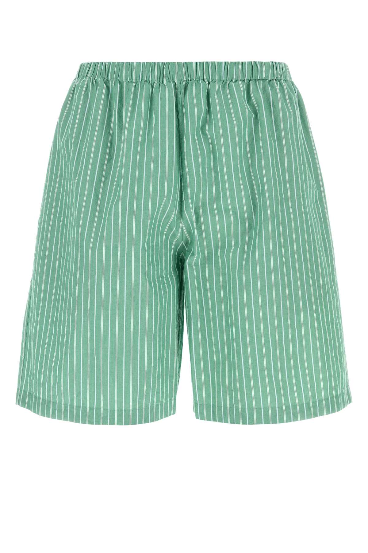 The Row Bermuda Zindel In Cotone Ricamato Uomo In Green