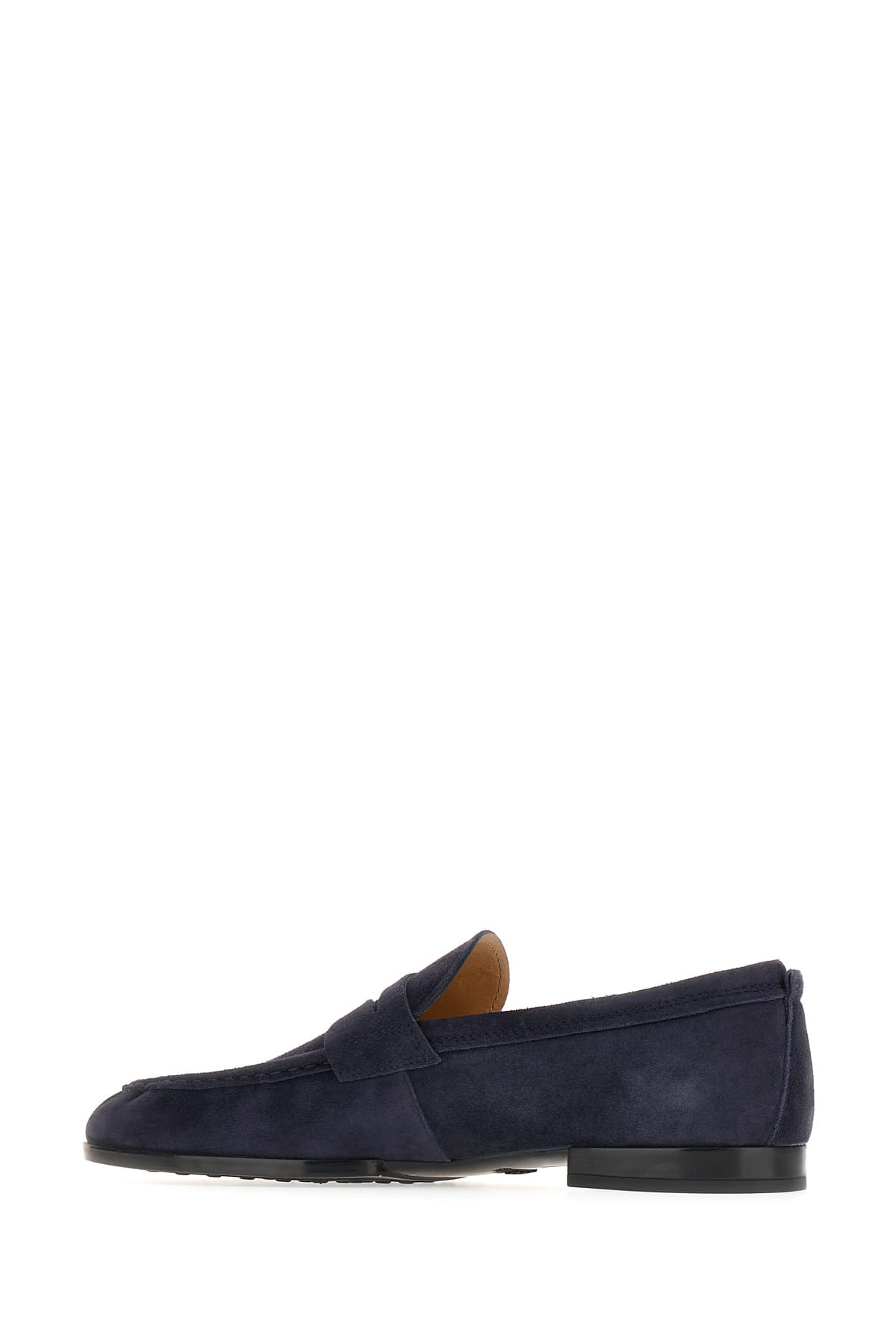 Shop Tod's Blue Suede Loafers In U801