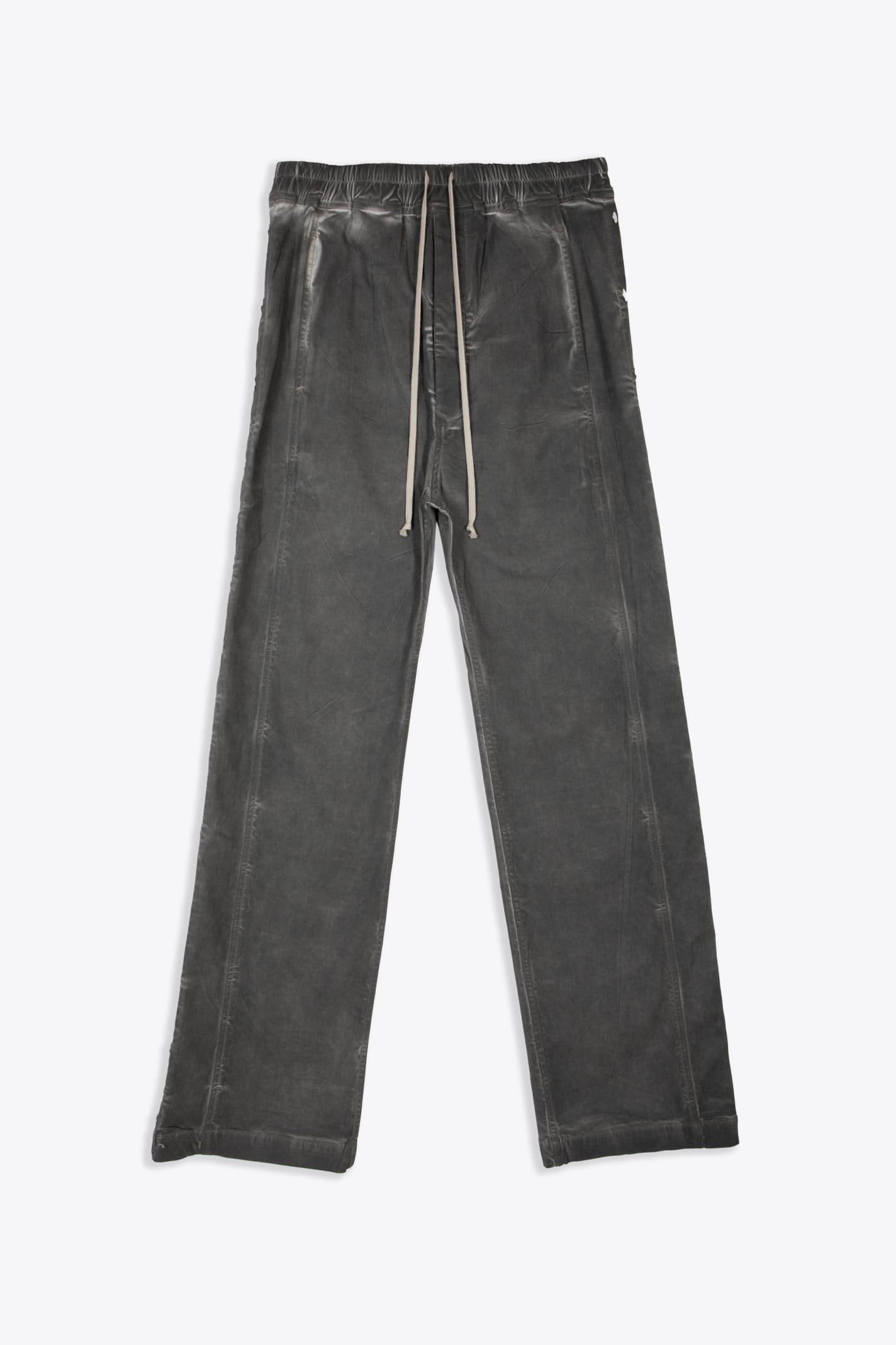 Drkshdw Pusher Pants Dark Grey Waxed Cotton Pants With Side Snaps - Pusher Pants In Antracite