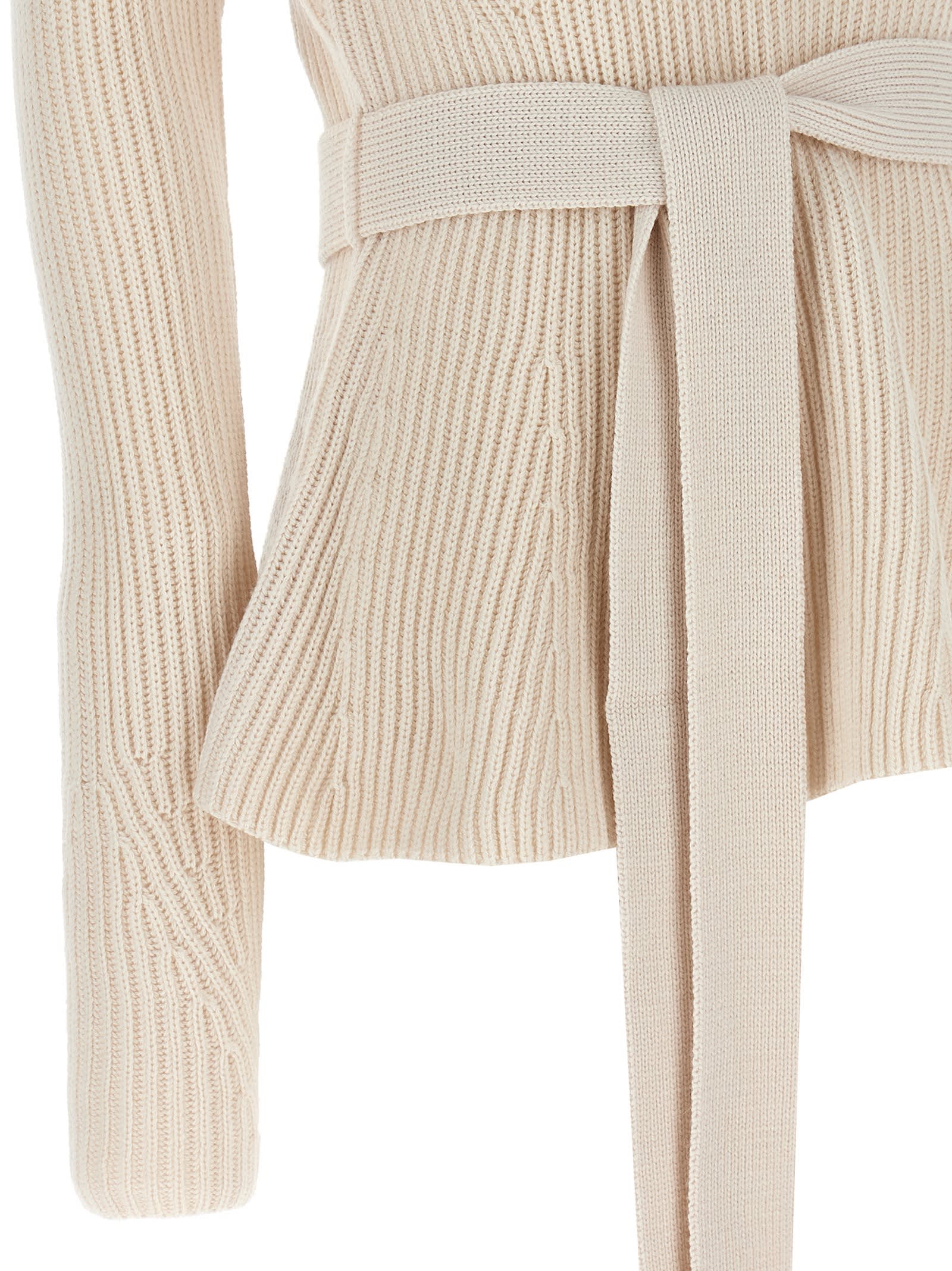 Shop Zimmermann Illustration Peplum Sweater In Beige