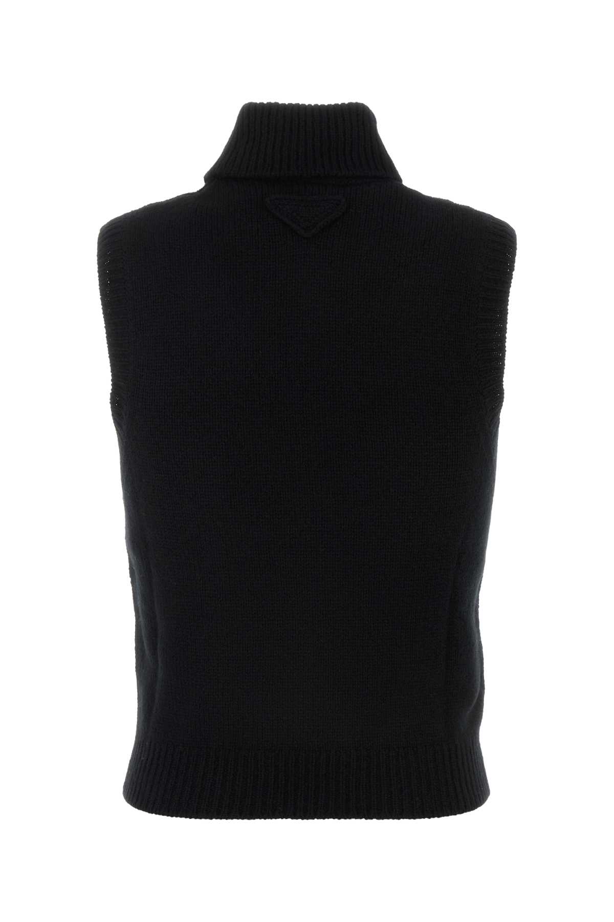 Shop Prada Black Cashmere Vest In Nero