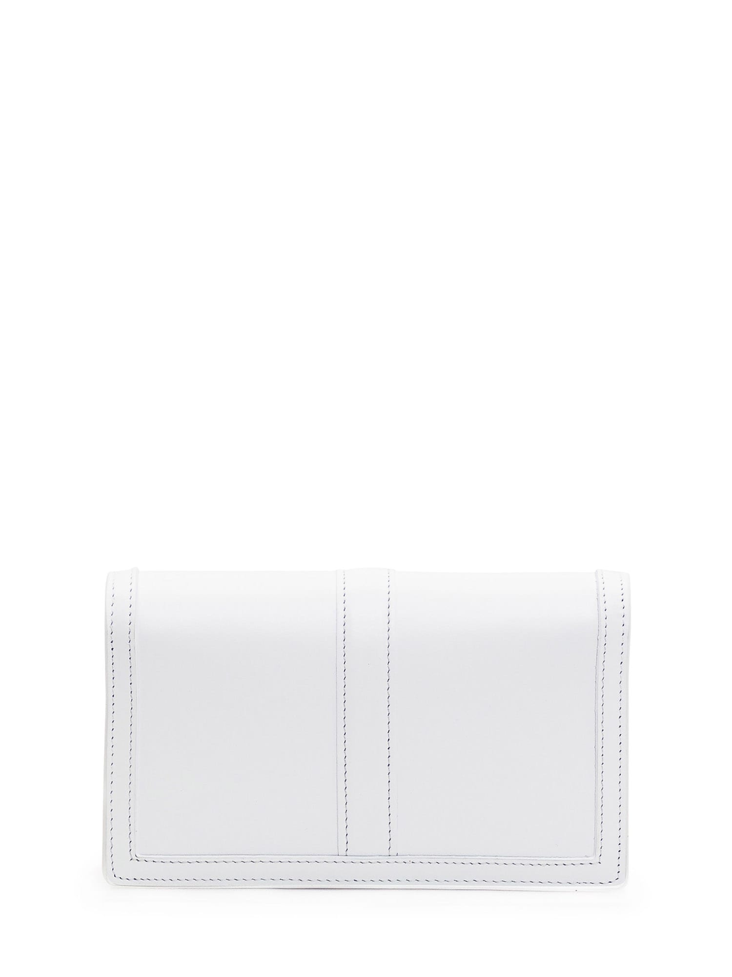 Shop Versace Greca Goddess Mini Bag In Optical White- Gold