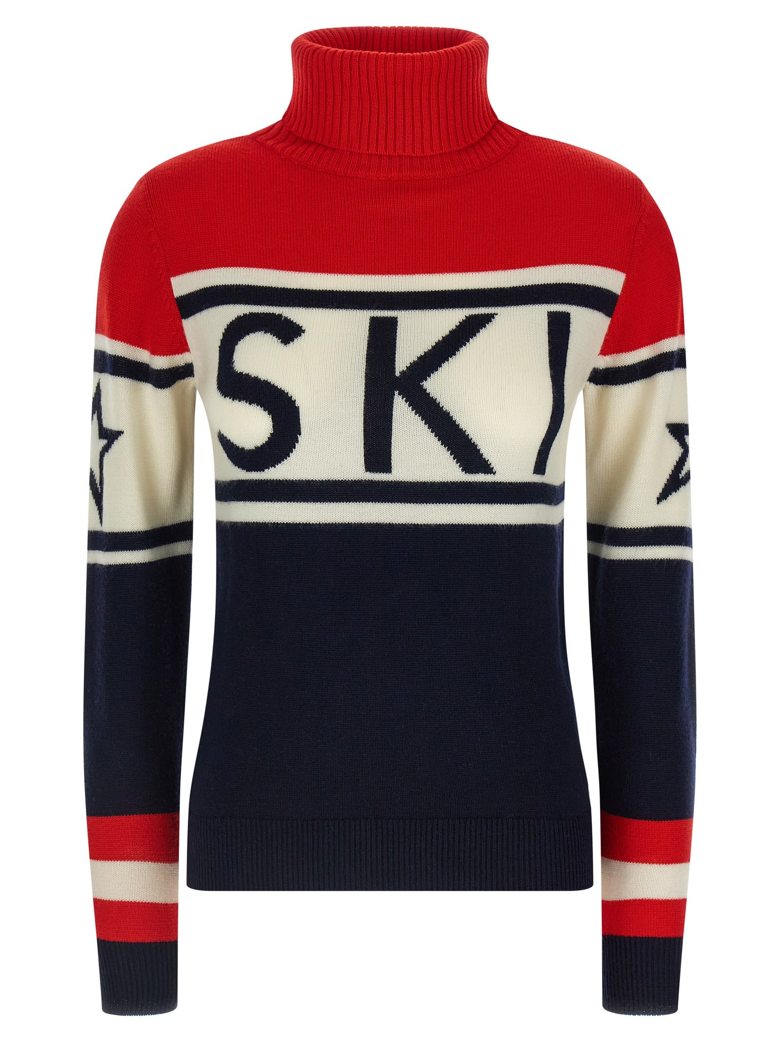 Perfect Moment Schild Merino Wool Sweater Xl In Multi