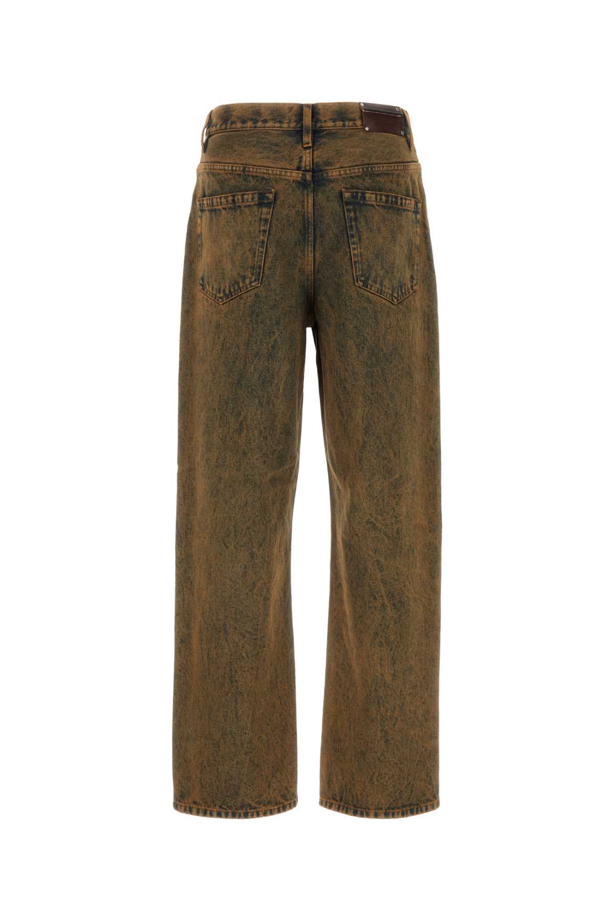 Shop Dries Van Noten Melange Caramel Denim Jeans In Beige