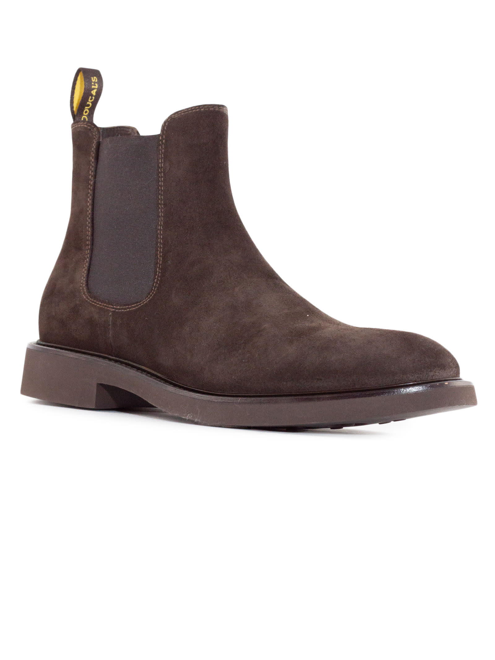 Shop Doucal's Brown Suede Beatles Ankle Boot