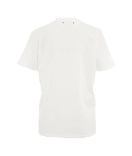 Golden Goose Short-sleeved T-shirt With Sparkling Embellishments In White