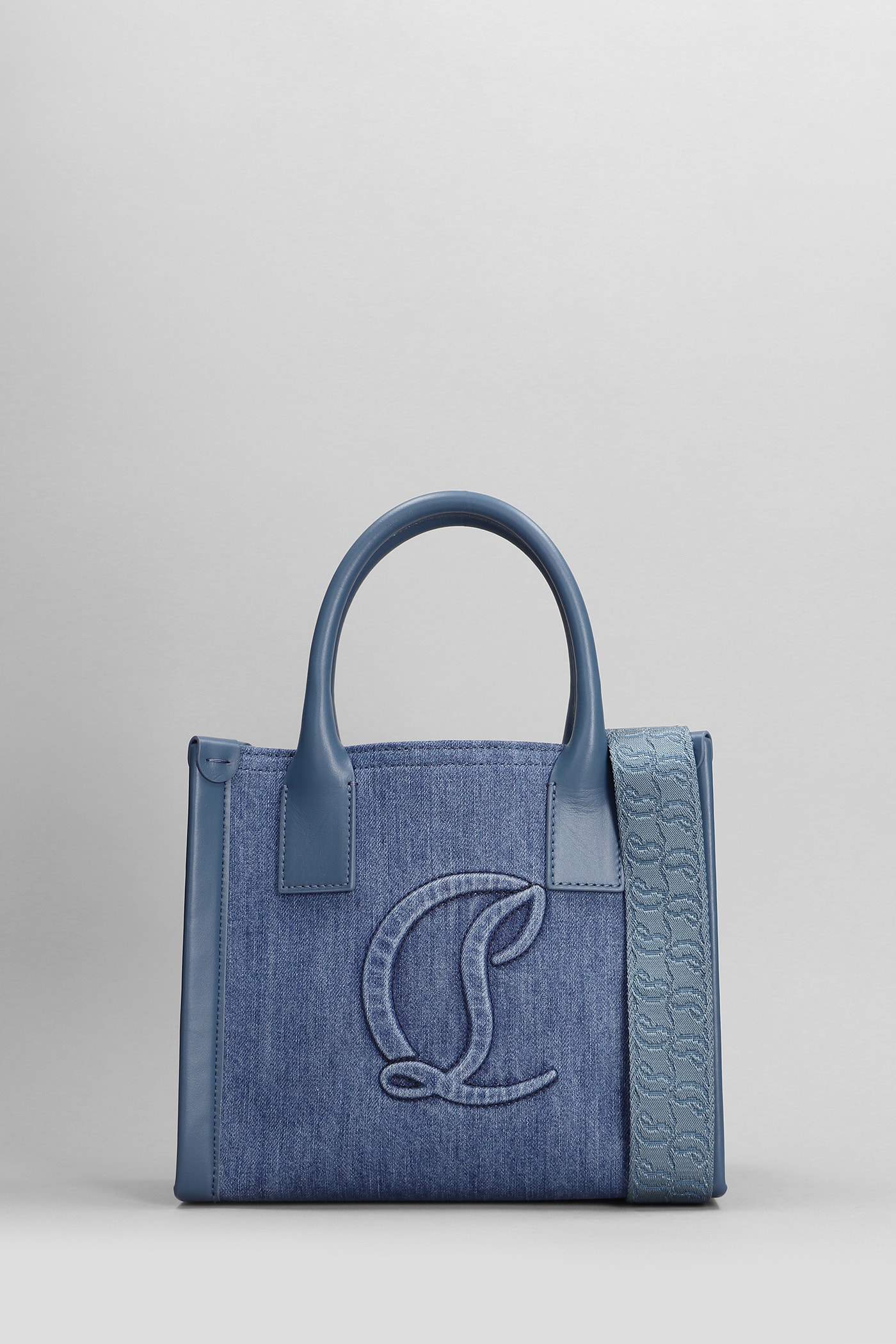 By My Side Mini Tote In Blue Cotton