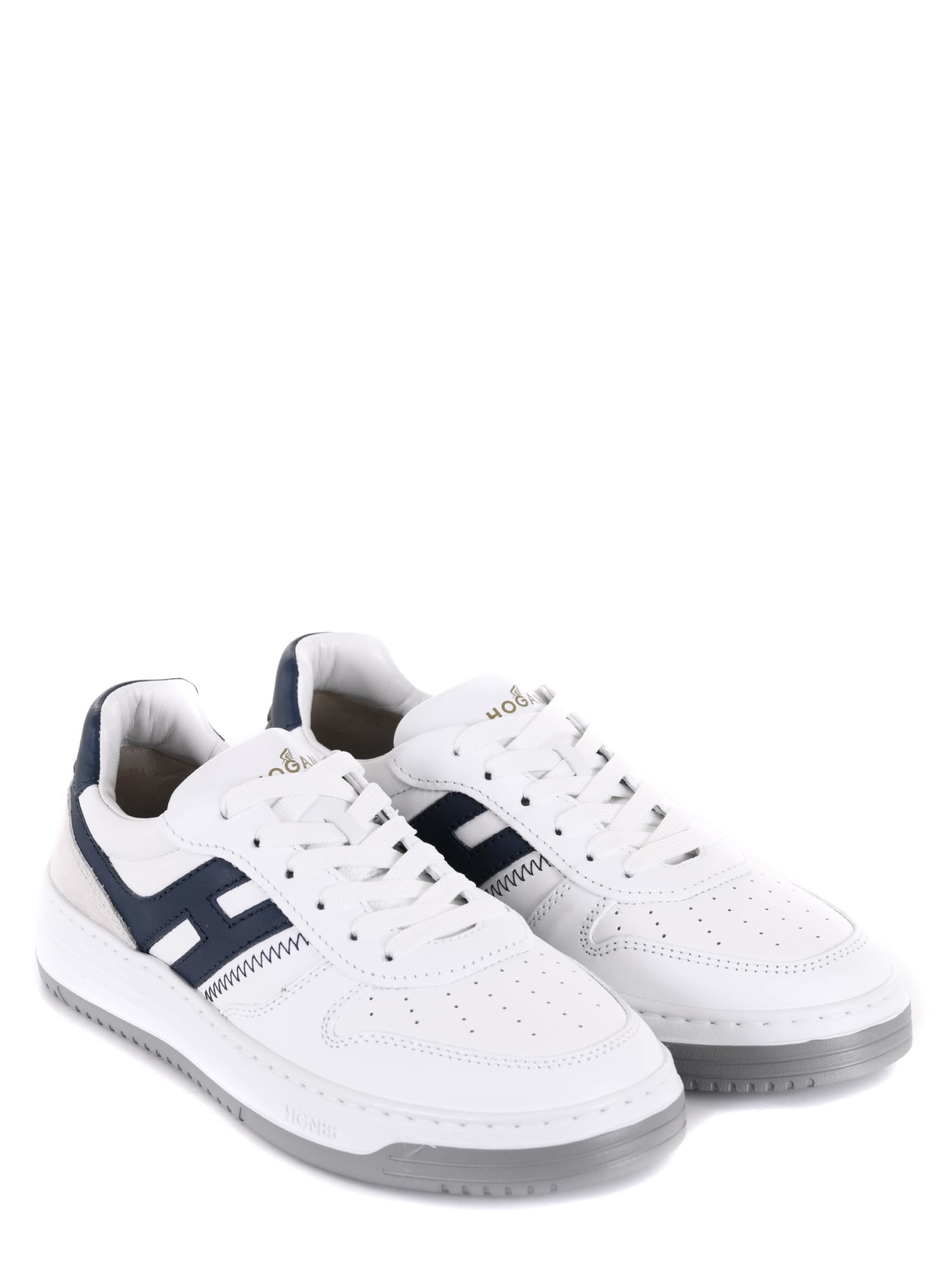 Shop Hogan H630 Sneakers In Bianco/blu