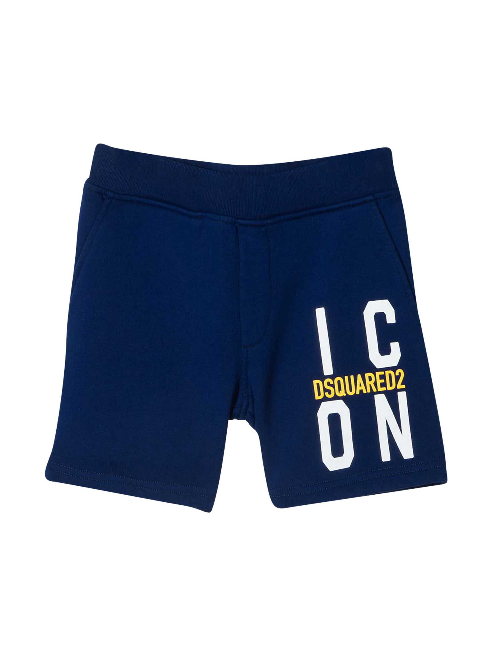 Dsquared2 Blue Sports Shorts Teen In Unica