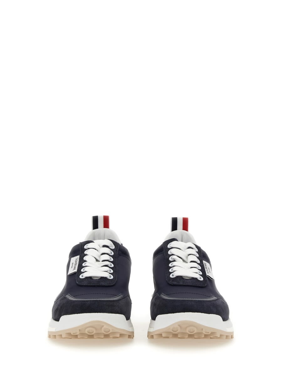 Shop Thom Browne Sneaker With Logo In Blue