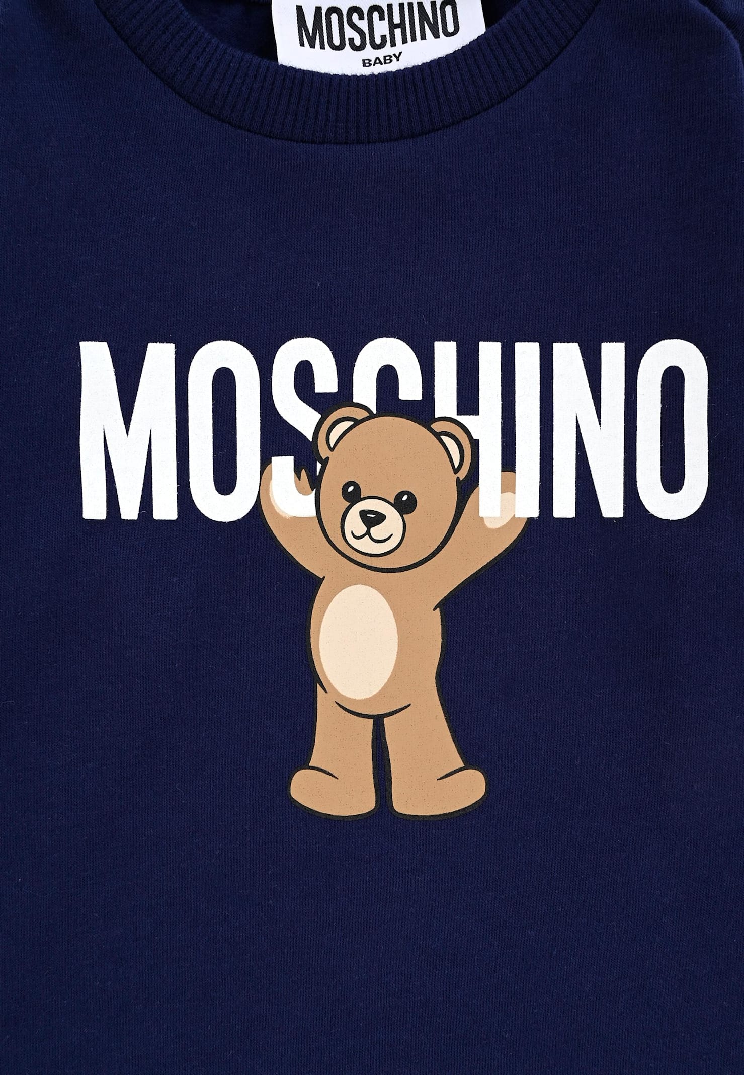 Moschino Blue T-shirt For Babykids With Teddy Bear In Blue