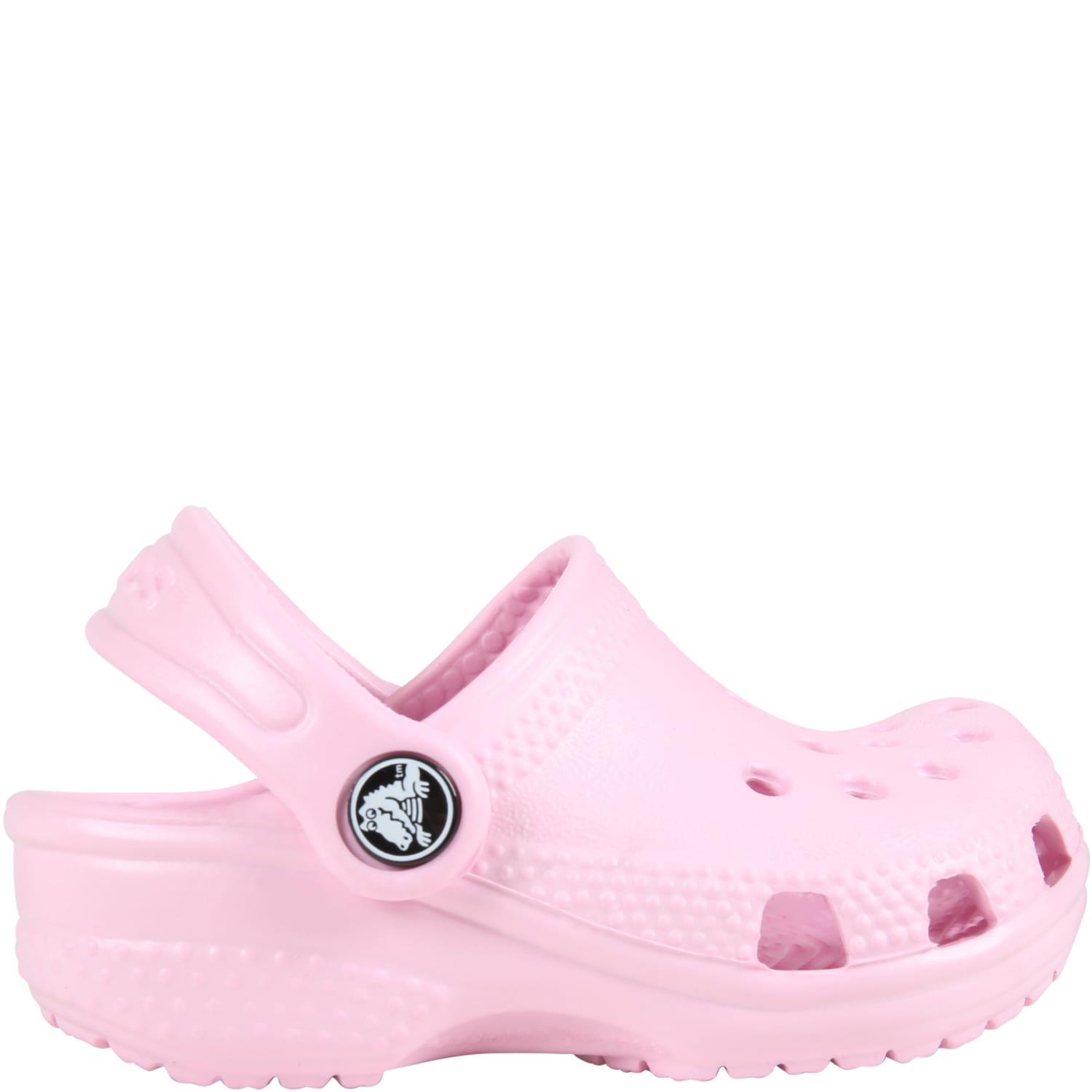 Crocs Pink Sabot For Baby Girl With Logo