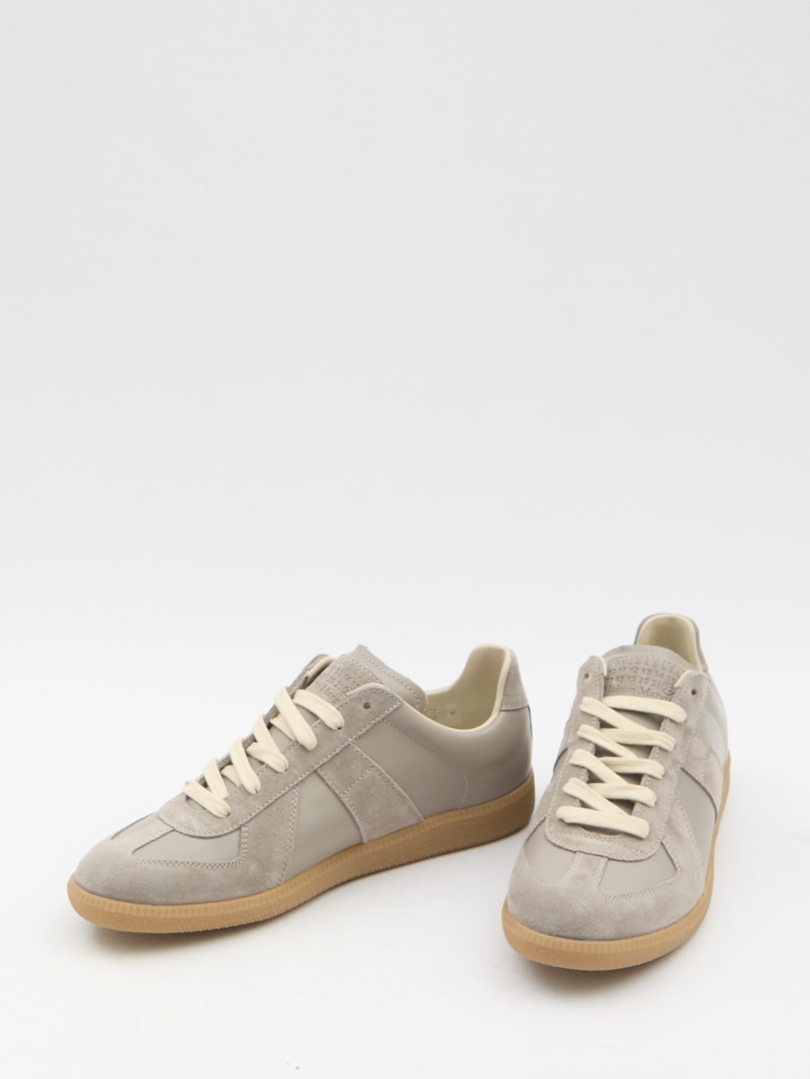 Shop Maison Margiela Replica Sneakers In Beige