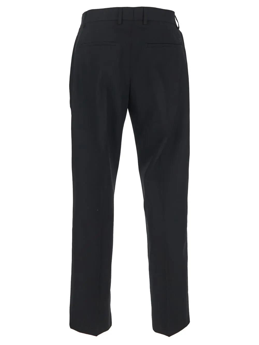 Shop Off-white Ow Embroidered Trousers In Black