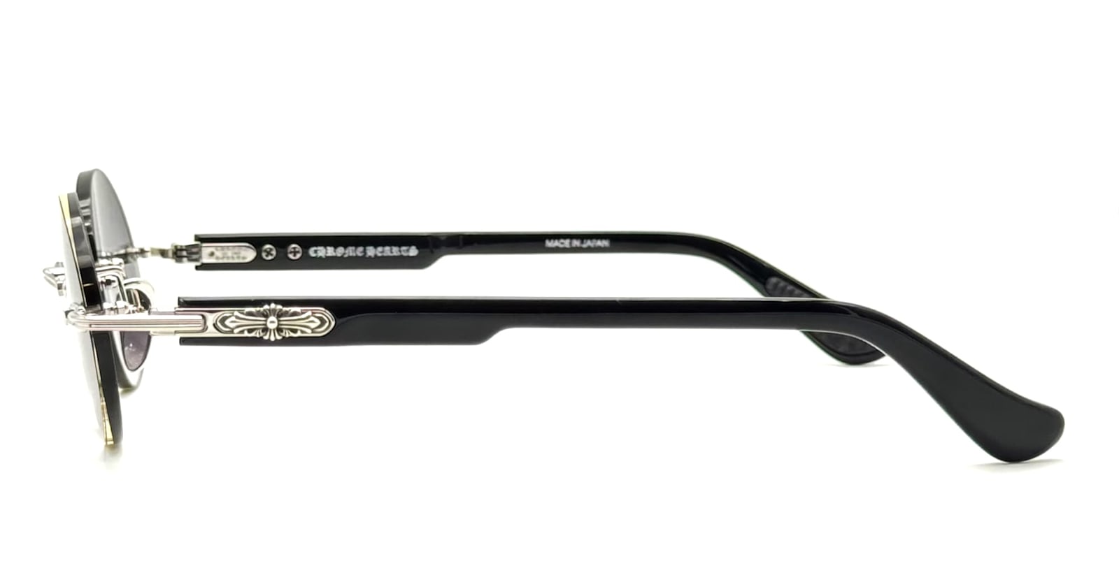 Chrome Hearts Deep Iii - Shiny Silver / Black Sunglasses In Gray