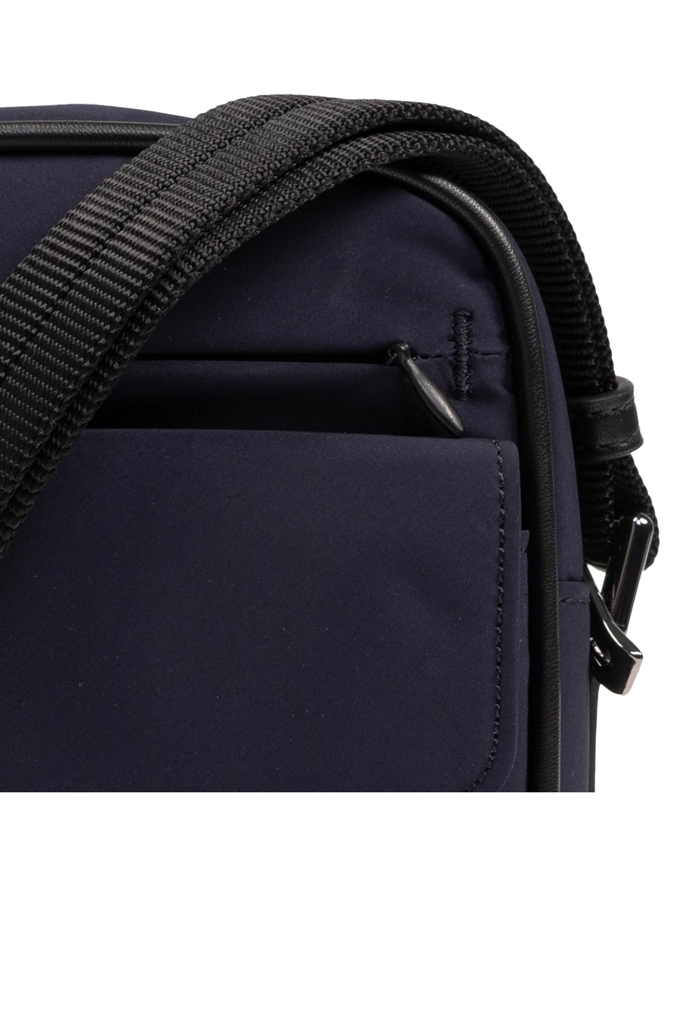 Shop Emporio Armani Shoulder Bag With Logo In Blu