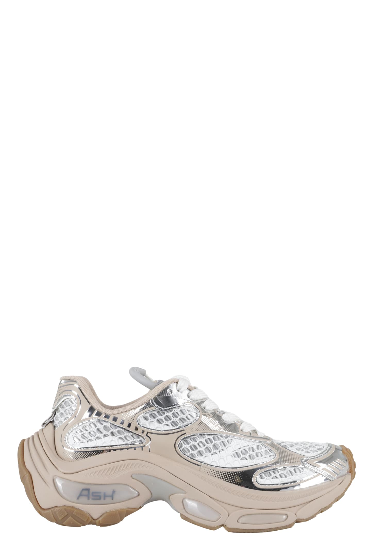 Ash Dragon White Silver Sneaker In Neutral
