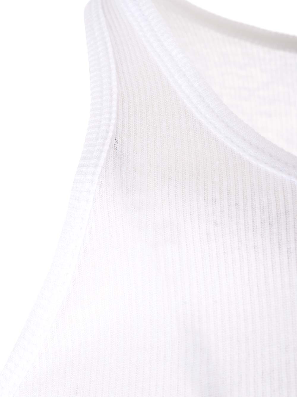 Shop Maison Margiela Jersey Tank Top In White