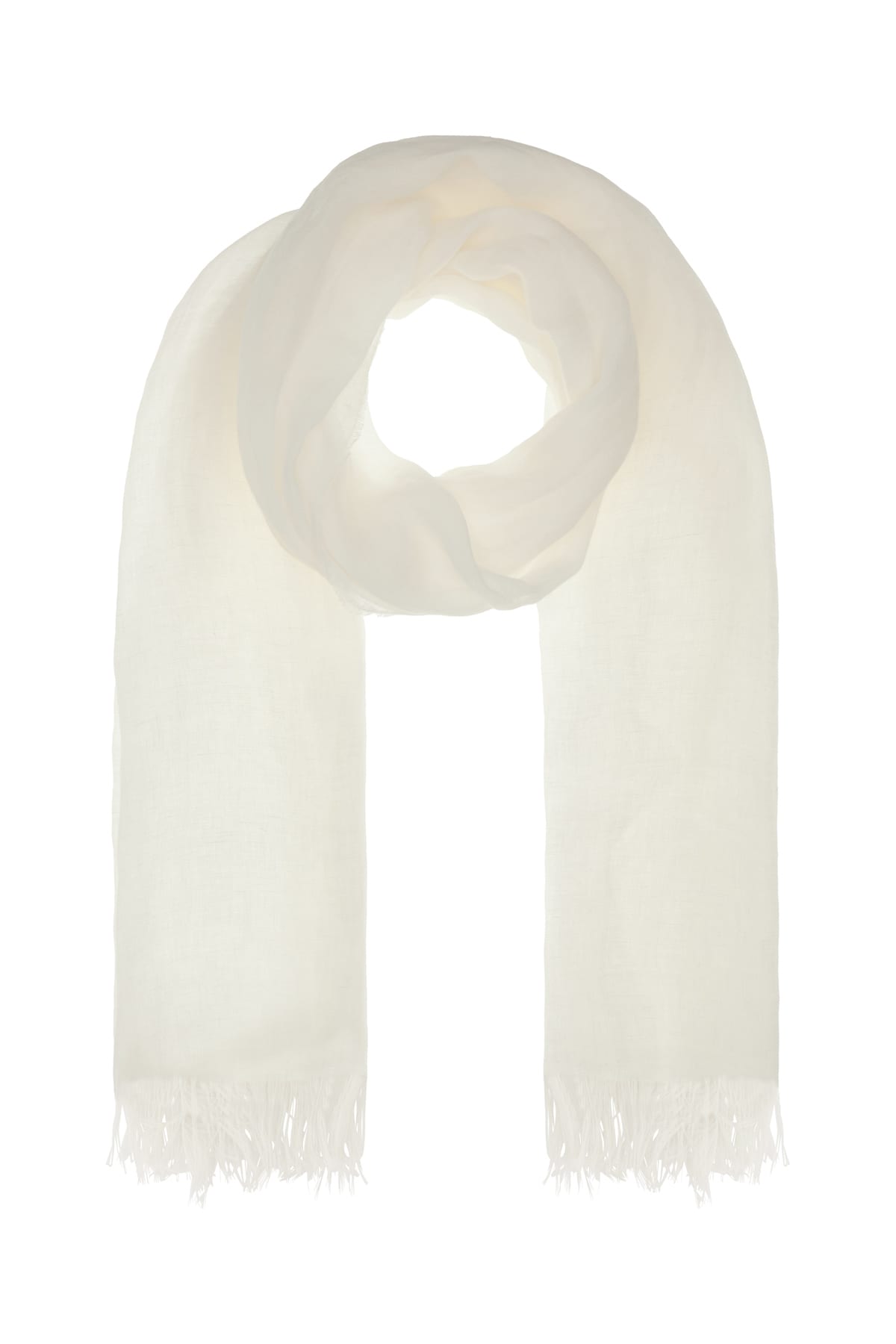 Max Mara Ivory Linen Alfredo Scarf In 001