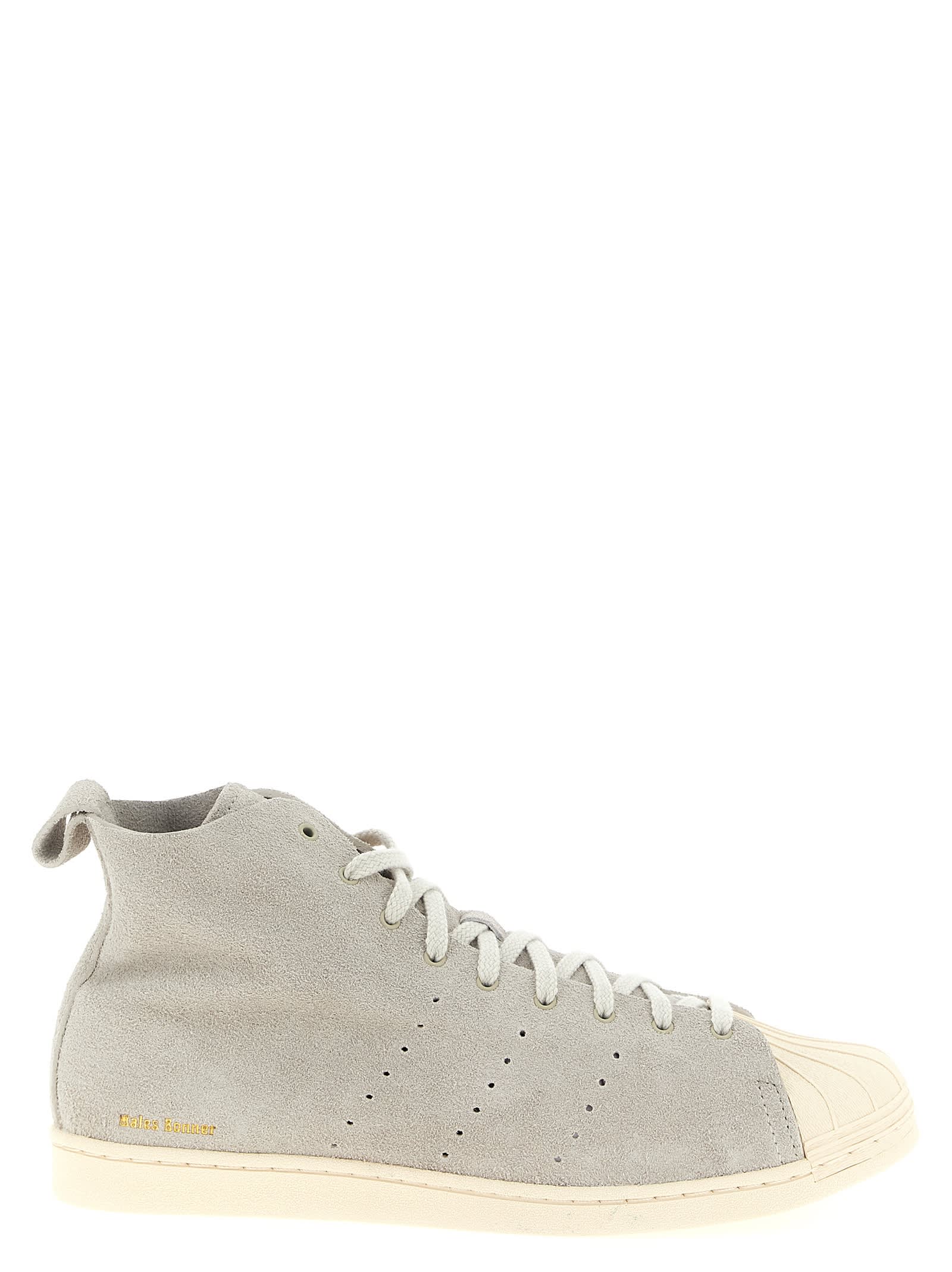 Adidas Originals Superstar Hi Sneakers In Gray