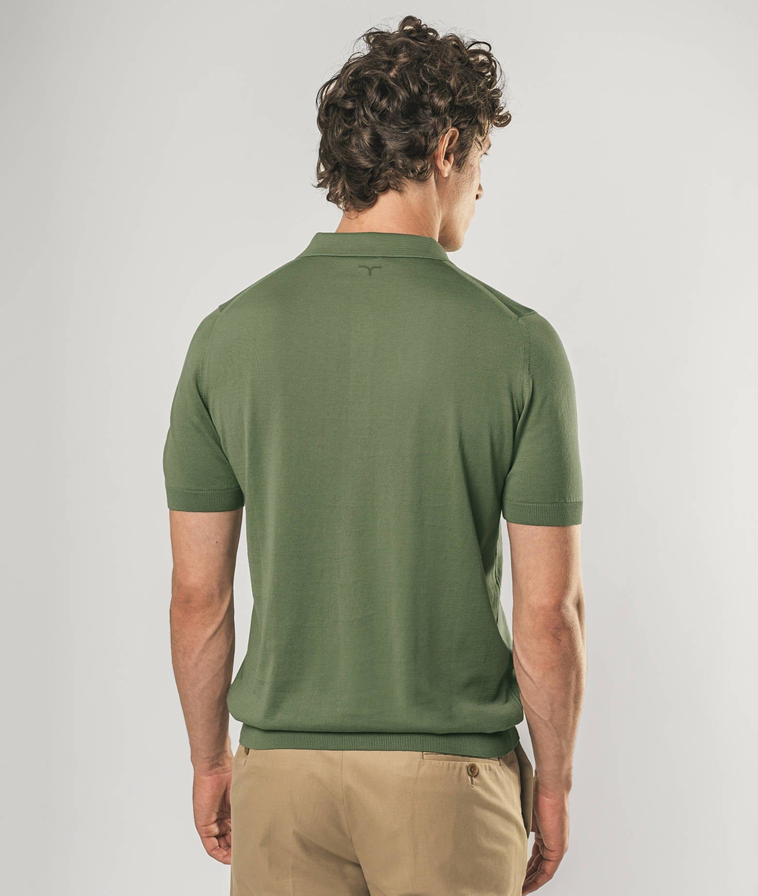 Larusmiani Ischia Polo Sweater In Olive