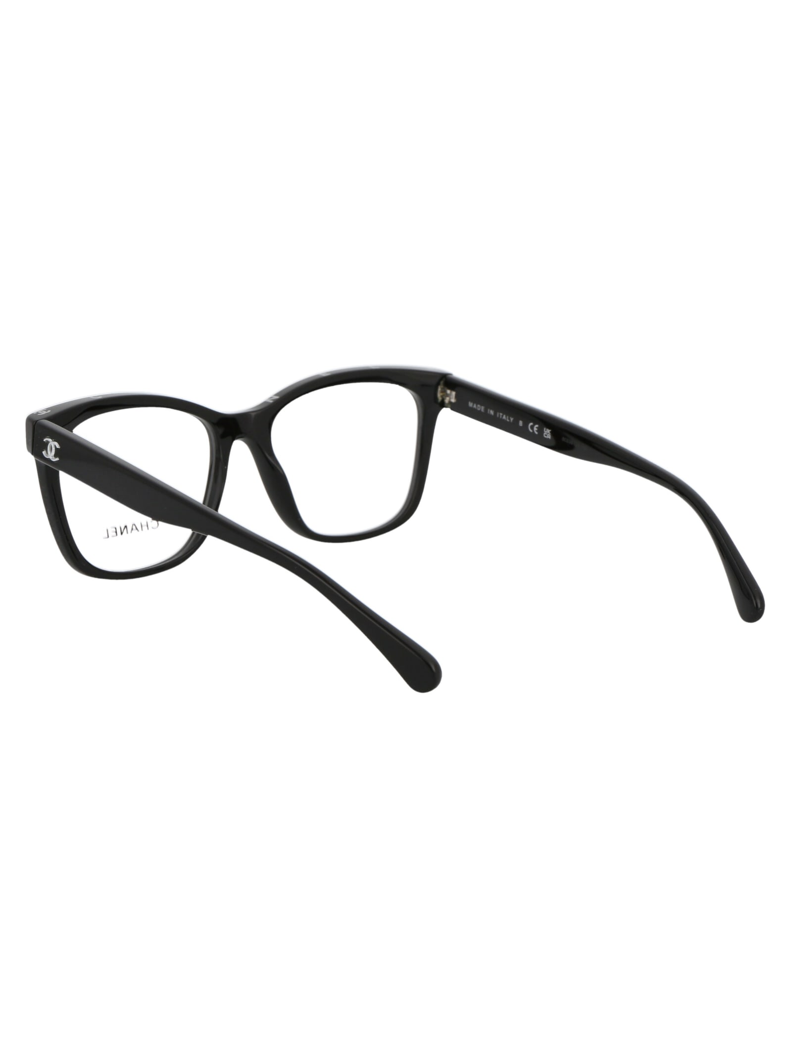 Pre-owned Chanel 0ch3392 Glasses In C501 Black