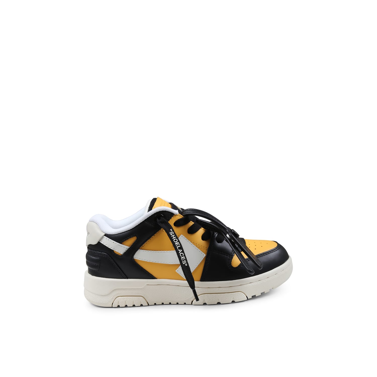 Off-white Yellow Sneakers For Boy With Arrow In Yellow