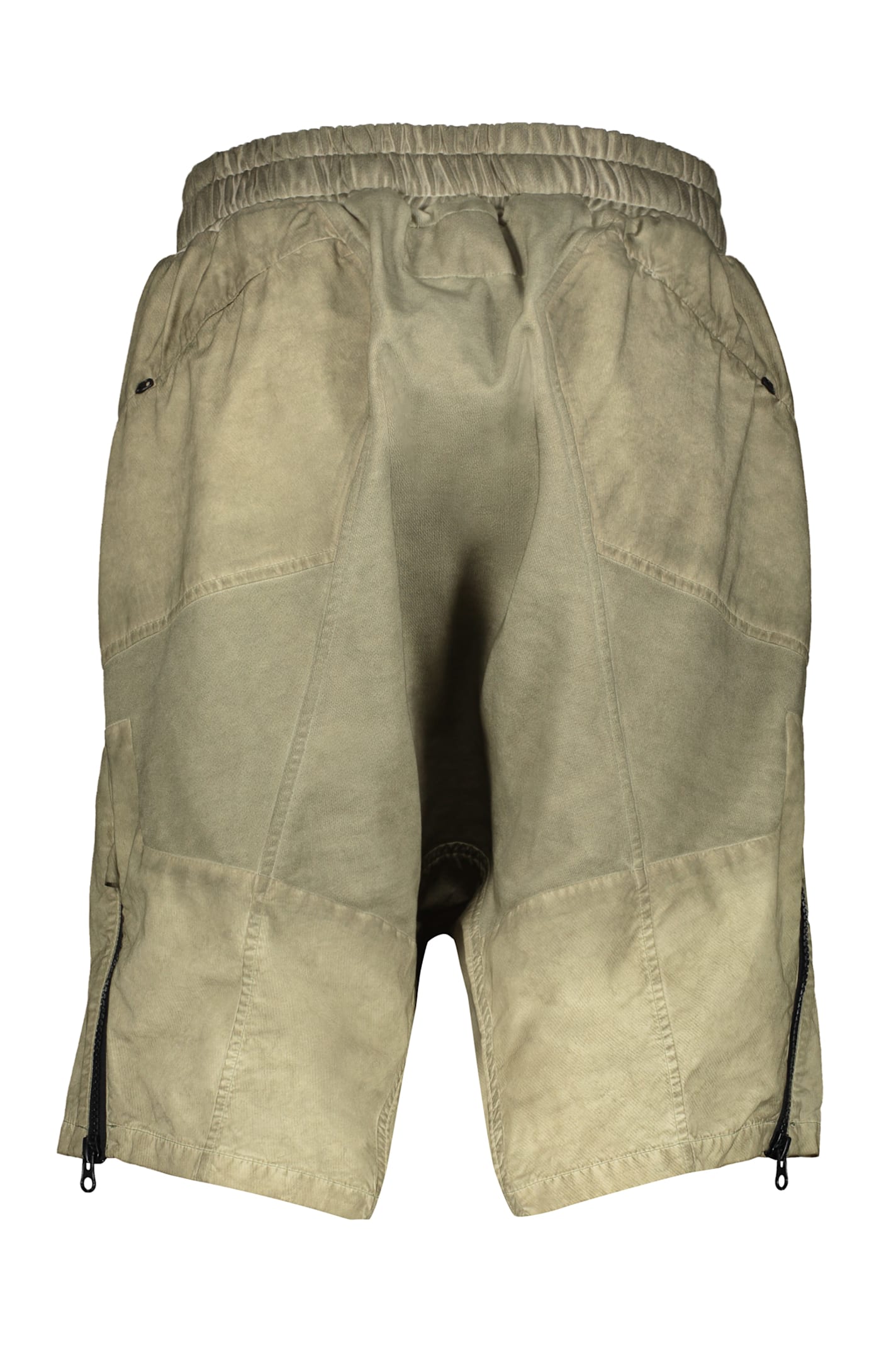 Iso.poetism Cotton Bermuda Shorts In Green
