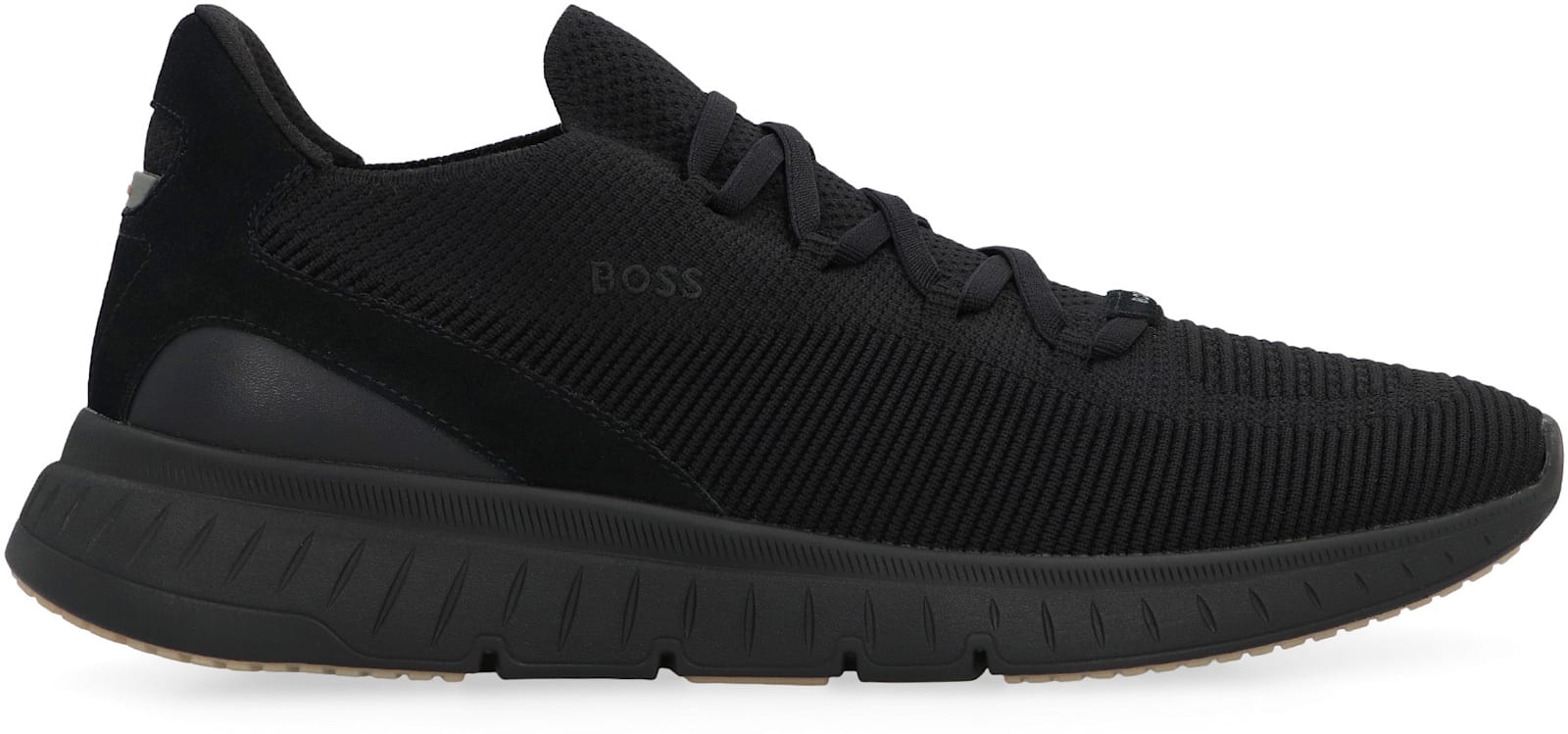 Hugo Boss Boss Slon Fabric Low-top Sneakers In Black