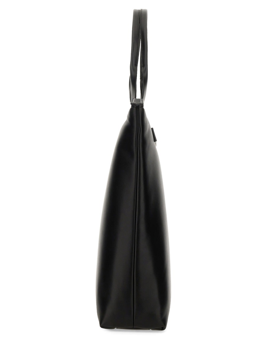 Dolce & Gabbana Logo Printed Zipped Tote Bag In Nero