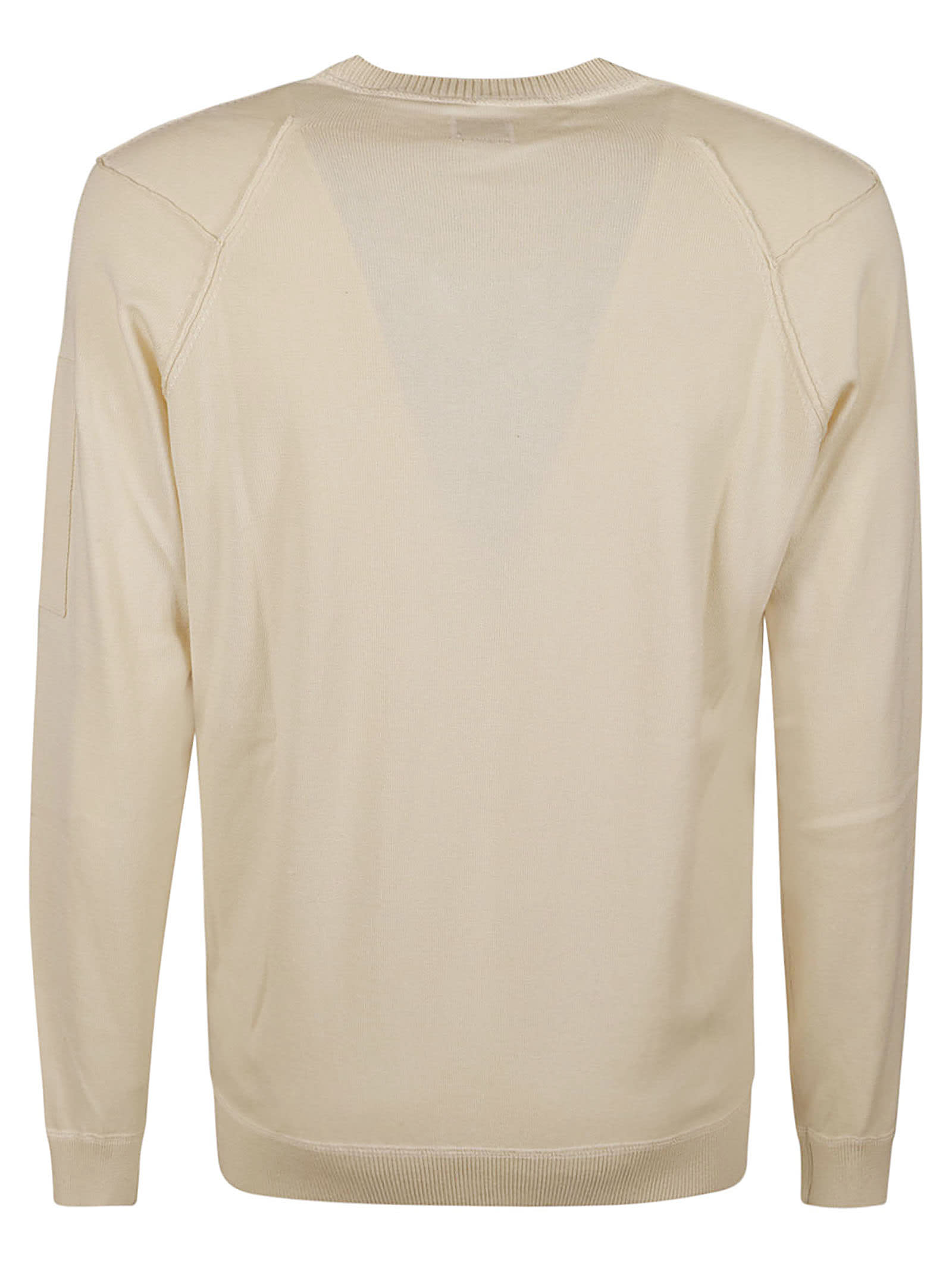 Shop C.p. Company Sea Island Crewneck Sweatshirt In Cream