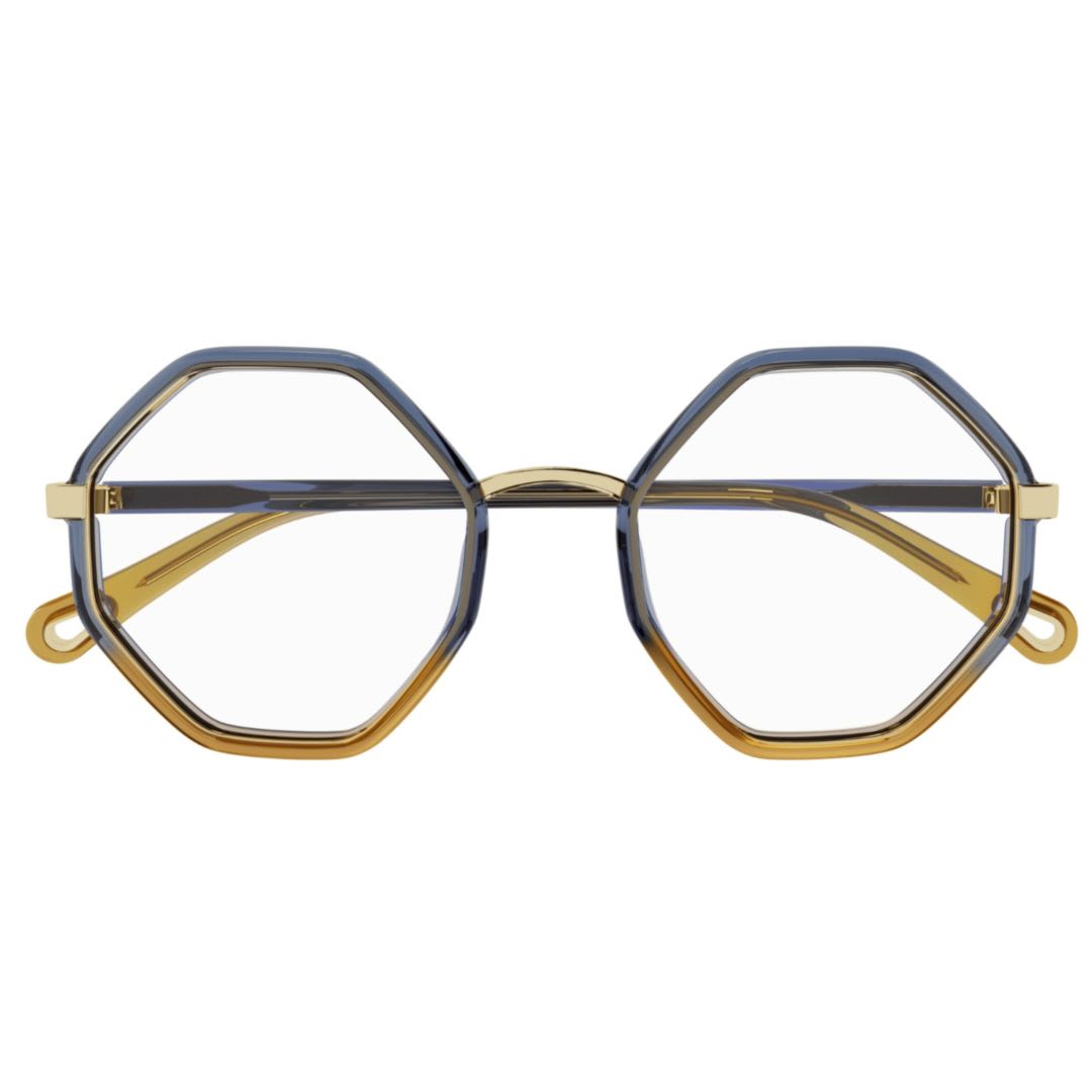 Chloé Oversized Geometric-frame Glasses In Gold