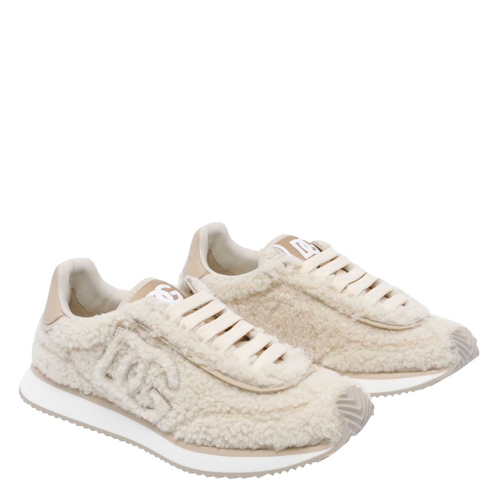 Dolce & Gabbana Dg Cushion Sneakers Beige In Neutral