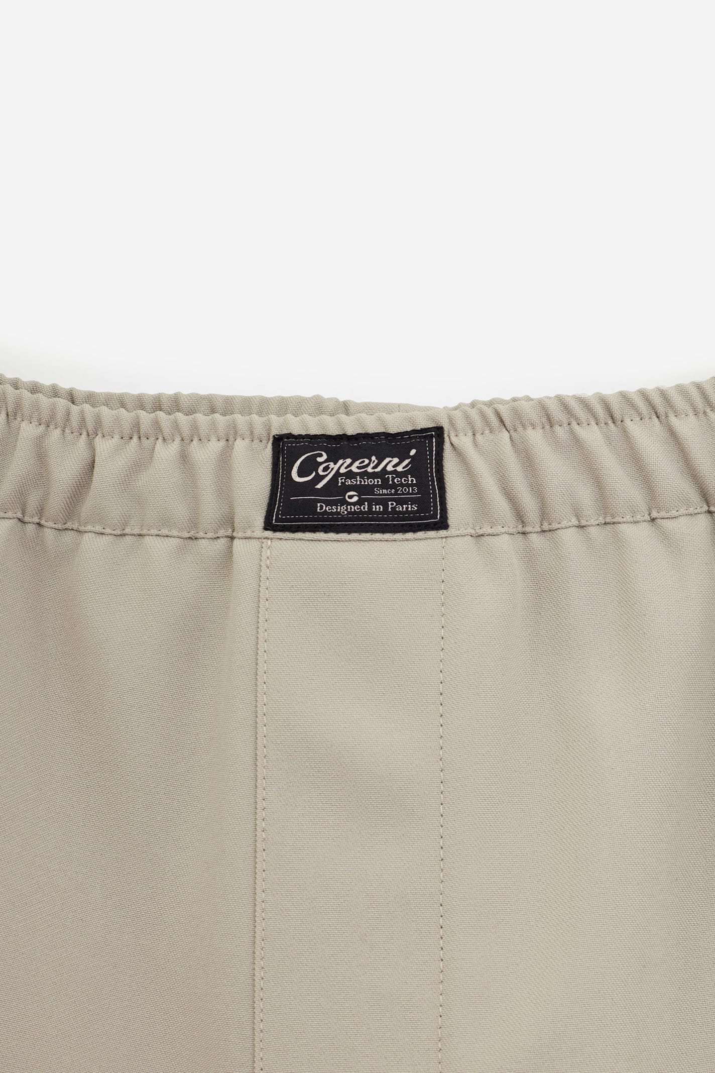 Coperni Petal-embroidered Cut-out Shorts In Beige