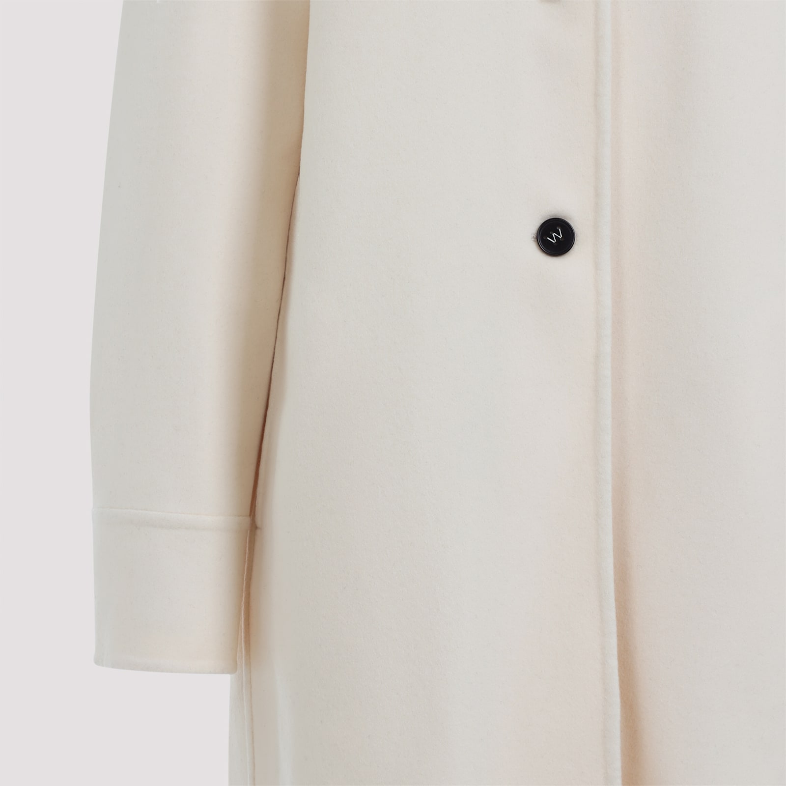 Jil Sander W 04 Double Breast Coat In White