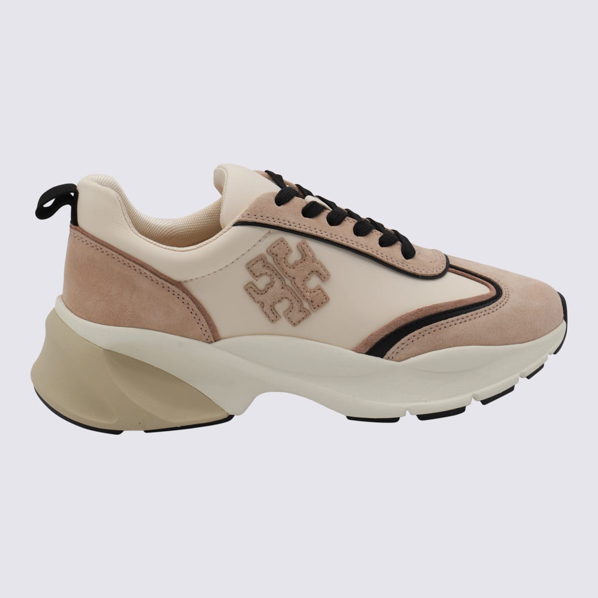 Shop Tory Burch Sneakers In Pearl/khaki