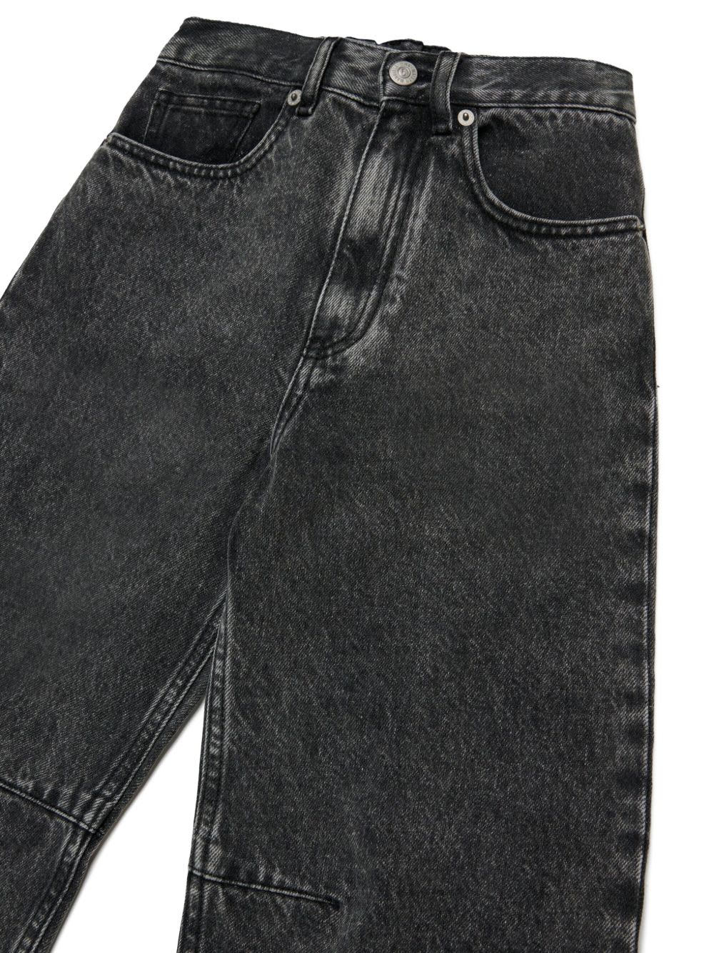 Mm6 Maison Margiela Kids Straight Jeans In Gray