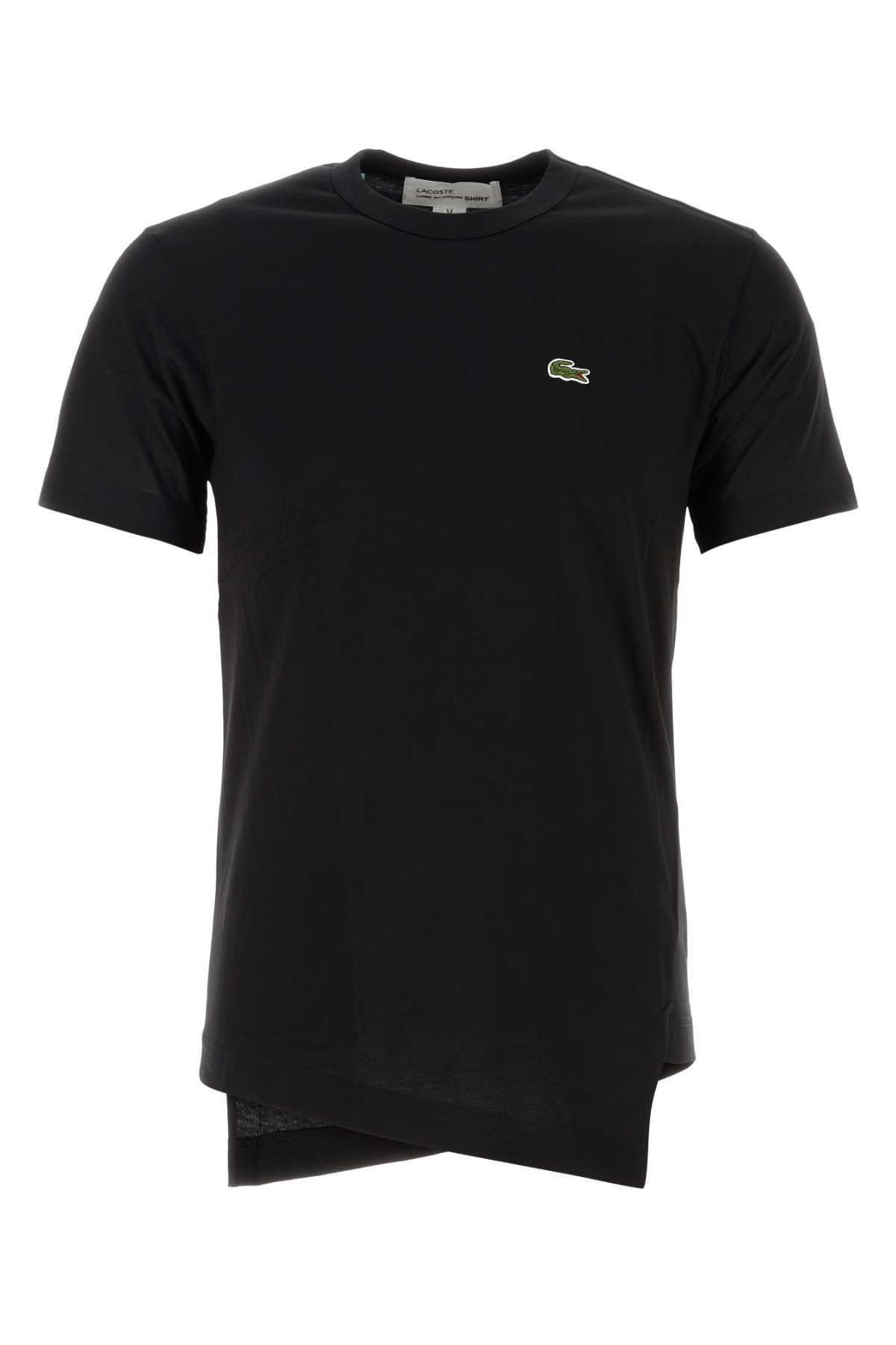 Black Cotton Comme Des Garã§ons Shirt X Lacoste T-shirt