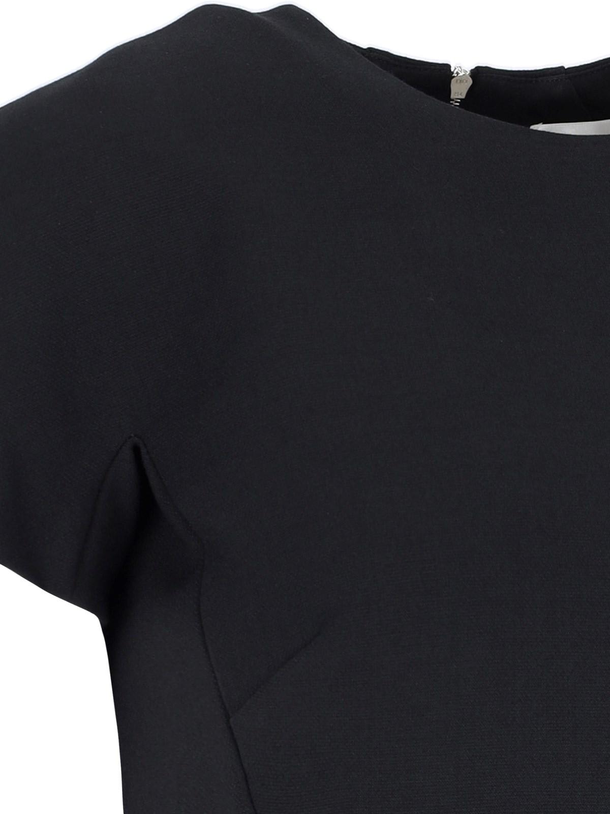 Shop Victoria Beckham Midi T-shirt Dress In Black